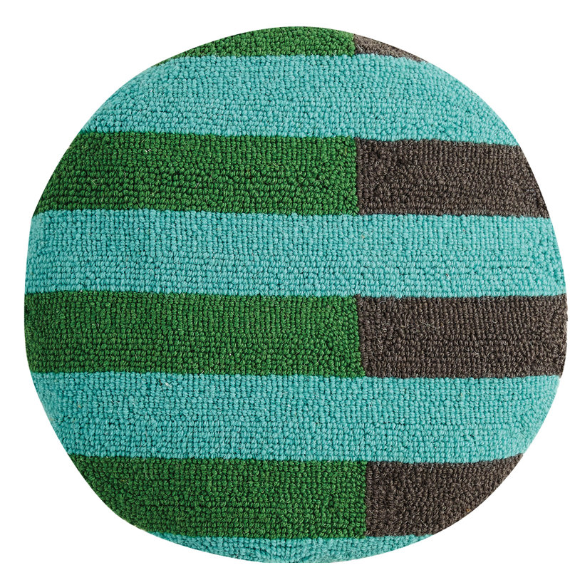 Oh Joy! Wool Striped Round Throw Pillow